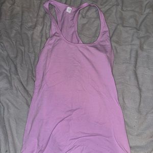 purple exercise tank top (sleeveless)